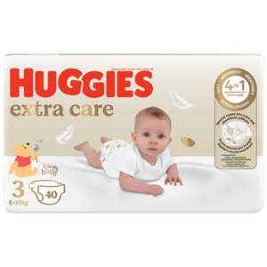 HUGGIES Extra Care Nr. 3 – 40 Scutece pentru Bebeluși 6-10 Kg