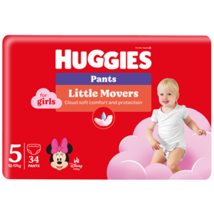 HUGGIES Chilotel Fetițe Nr. 5 – 34 Scutece 12-17 Kg