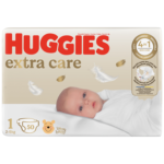 Scutece Huggies Extra Care Nr. 1 (2–5 kg) – 50 buc