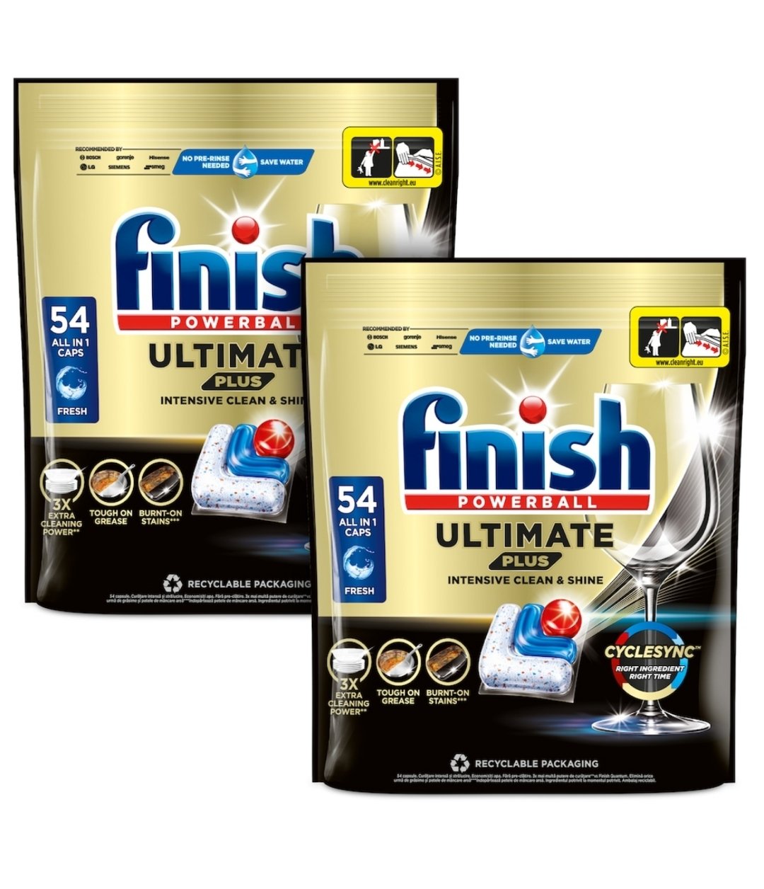 finish capsule 2x54 108 capsule pentru mașină de spălat